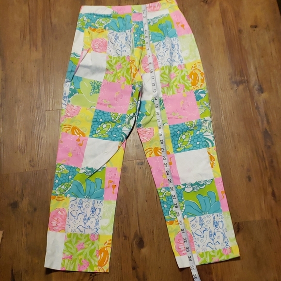 Lilly Pulitzer crop cotton blend patchwork pants - Picture 5 of 7
